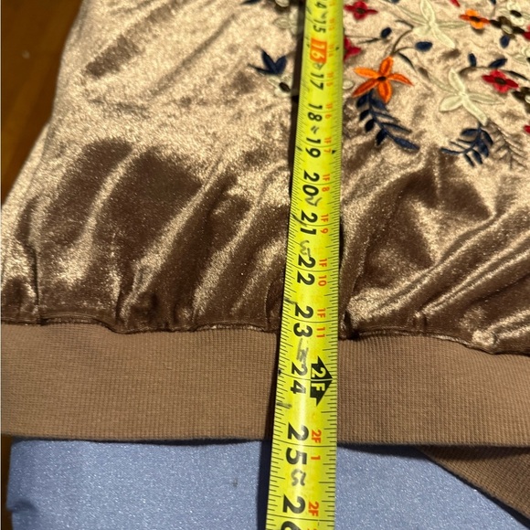 Listicle Brown Long Sleeve Embellished Blouse - Picture 5 of 7